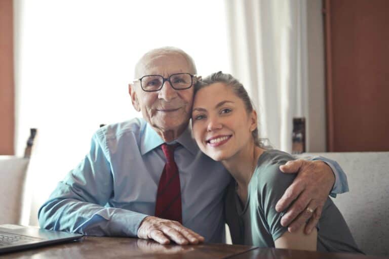 memory care resident with family